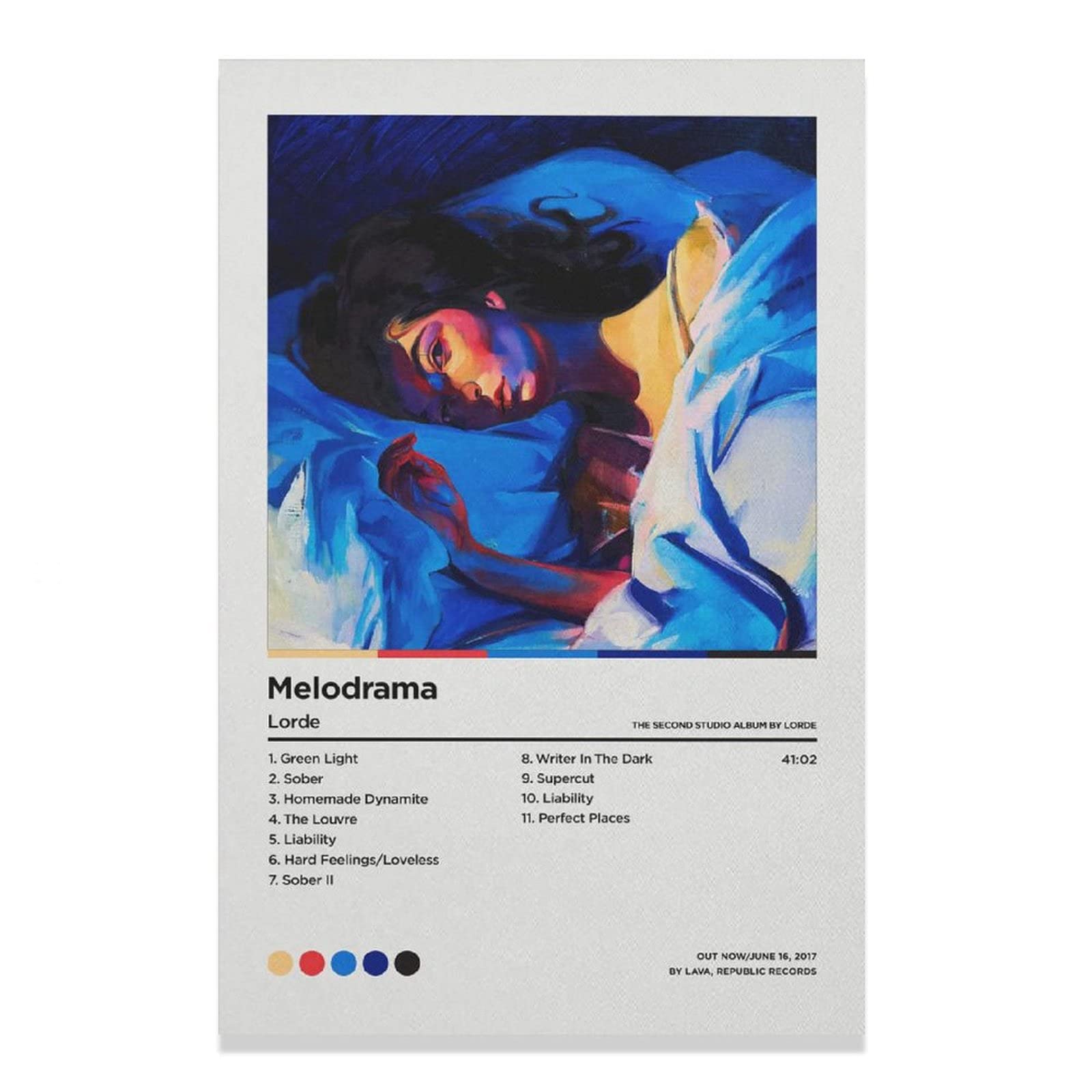TOFUTO Lorde - Melodrama Canvas Poster | Unframed Wall Art (40×60cm/16×24in) | Bedroom, Office & Sports Decor | Perfect Gift for Music & Landscape Lovers | Great for Home, Studio & Dorm Room Decorations