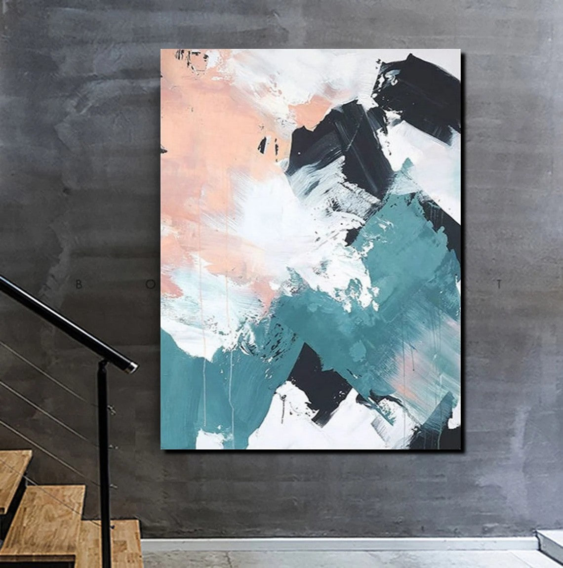 Contemporary Abstract Canvas Art - Large Modern Wall Painting for Bedroom Decor | Buy Online for Home & Office Interior Design