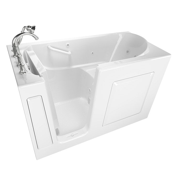 30W x 60L 3060 Series Gelcoat Walk-In Combination Bathtub with Left Hand Drain & Faucet - Ideal for Elderly & Accessible Bathrooms