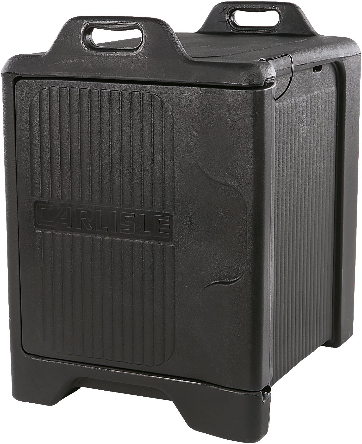 Carlisle FoodService 5-Pan Insulated Food Carrier - Slide 'N Seal End Loader with Handles for Catering, Restaurants & Commercial Kitchens | Durable Black Plastic Food Pan Transport | Perfect for Buffets, Catering Events & Food Storage