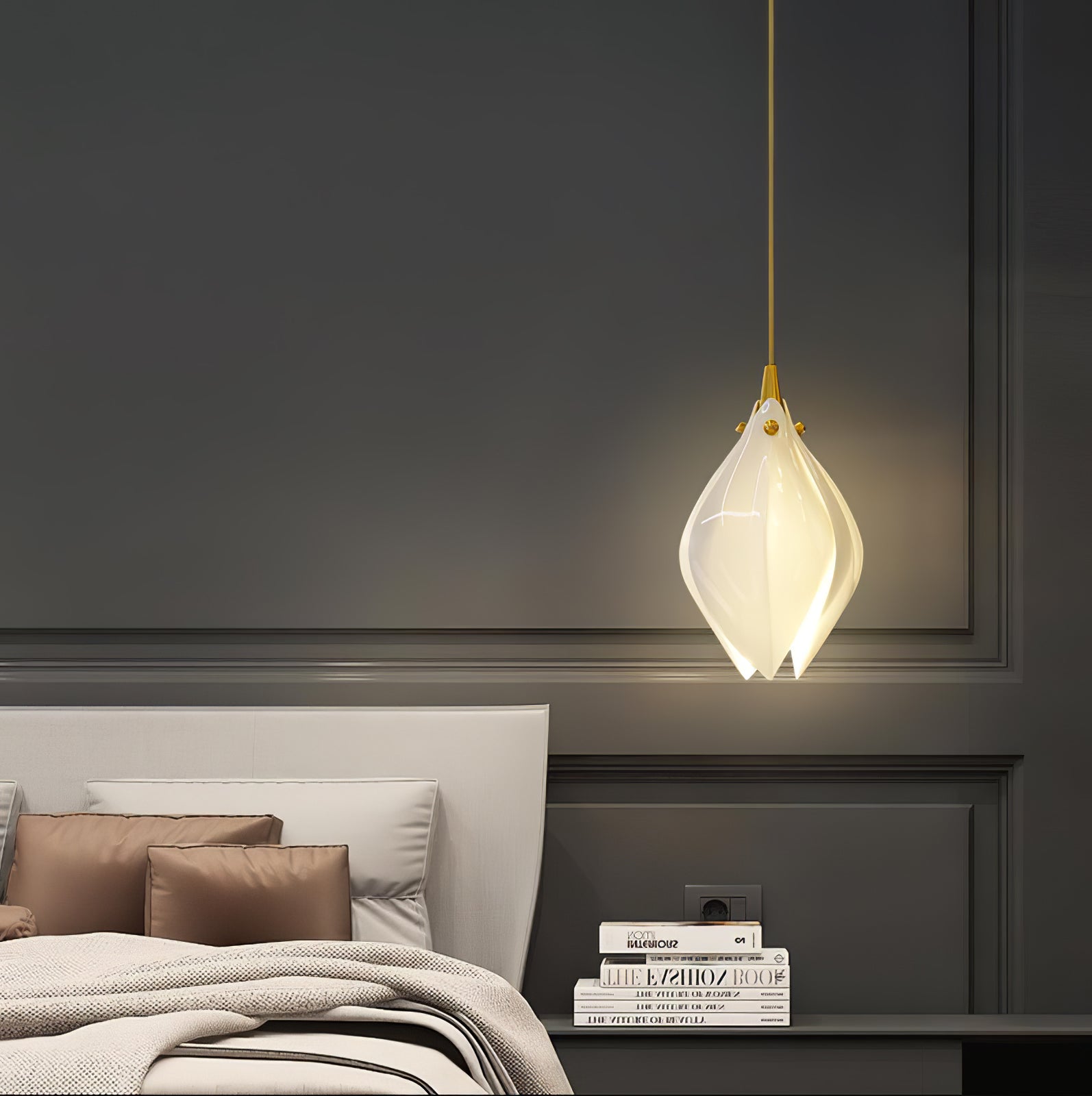 Celeste Flora Pendant Light - Modern Floral Glass Ceiling Lamp for Dining Room, Kitchen Island & Bedroom Lighting - Elegant Hanging Chandelier for Home Decor