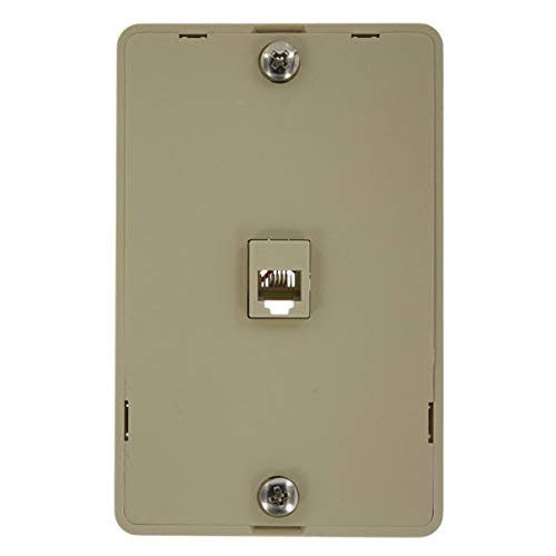 Leviton Ivory Phone Mount Jack Wall Plate - Pack of 50 - Ideal for Home & Office Network Installations