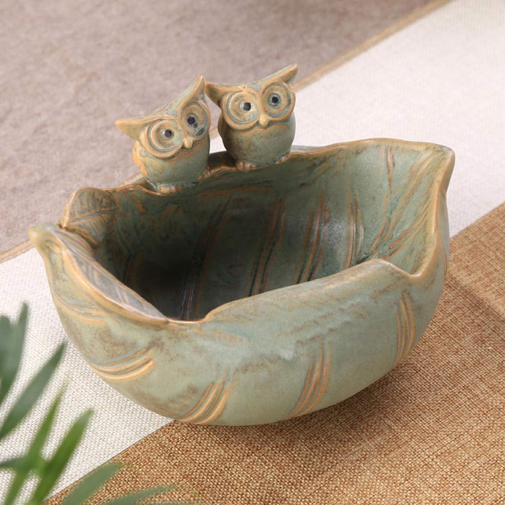 Ceramic Flower Pot Stand - Handcrafted Porcelain Plant Holder with Sculpted Statue Ornaments for Home & Garden Decor - Perfect Gift for Plant Lovers, Indoor/Outdoor Use