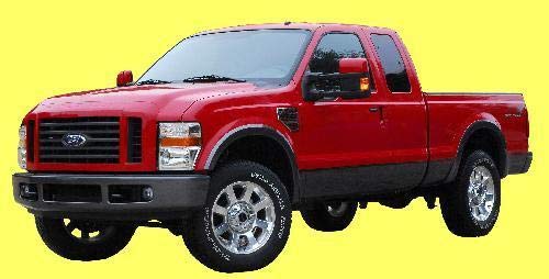 Ford F250 F350 Fender Flares (2008-2010) - Matte Black 4-Piece Set - Heavy Duty Street Style Wheel Arch Covers - Perfect for Off-Roading, Truck Customization & Enhanced Vehicle Protection
