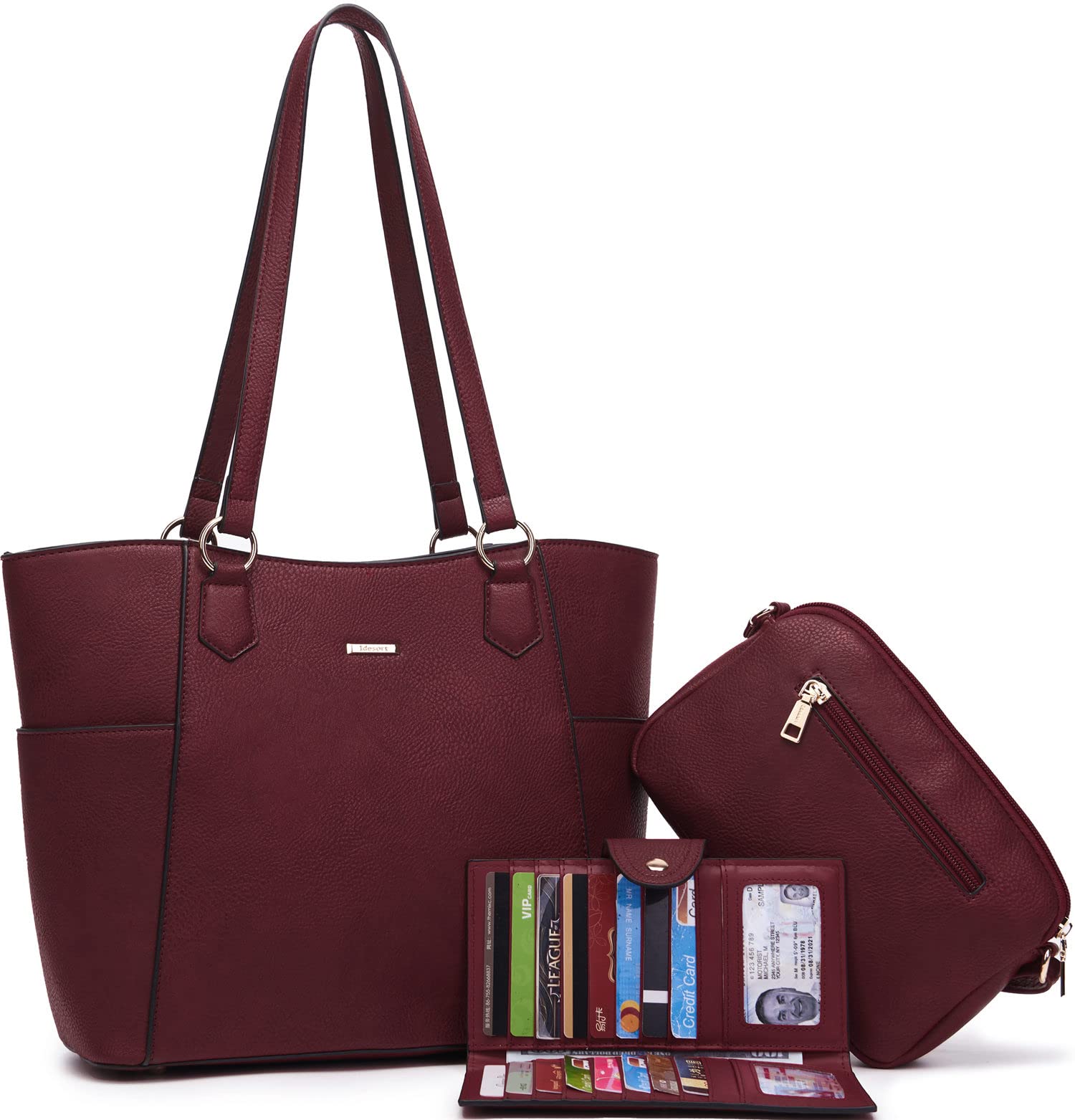 Stylish Women's Tote Handbags with Wallet Set - Large Shoulder Bags & Crossbody Purses for Work, Travel & Everyday Use