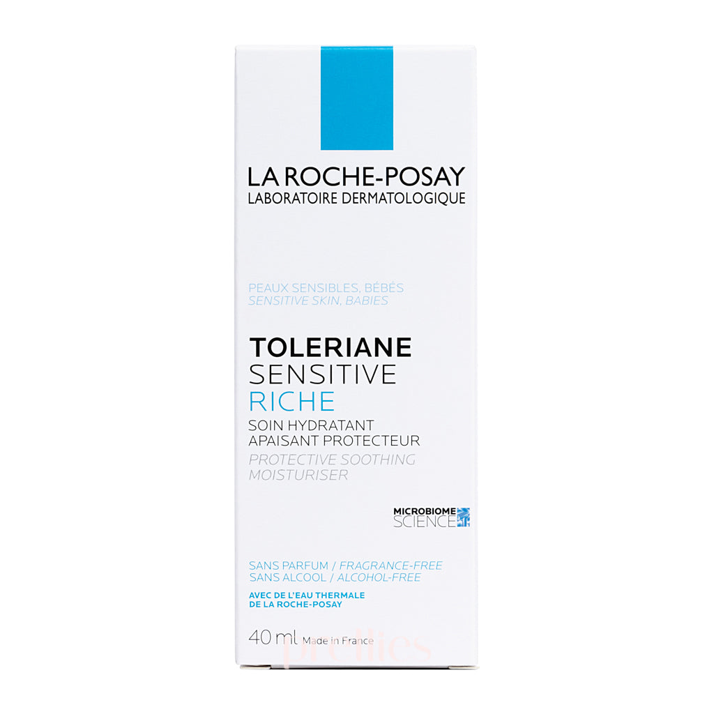 La Roche-Posay Toleriane Sensitive Rich Face Moisturizer Cream - 40ml for Dry & Sensitive Skin - Daily Hydration & Soothing Care - Perfect for Night Routine & Winter Skincare