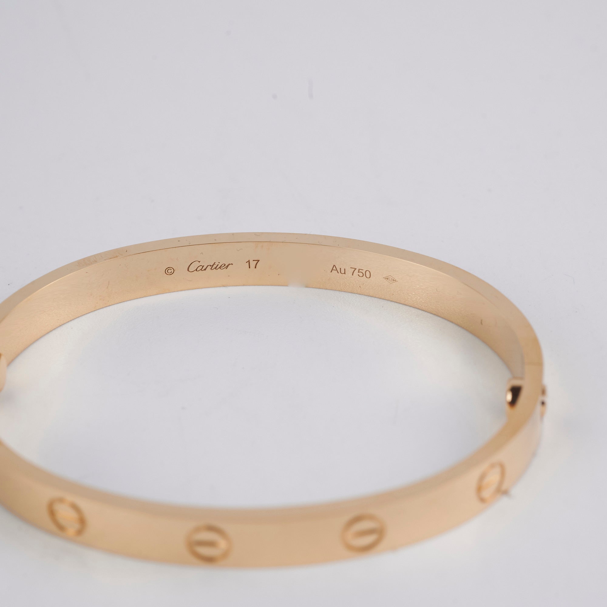 Cartier Love Bracelet 18K Yellow Gold Size 17 - Luxury Jewelry Gift for Women, Anniversary & Valentine's Day Present