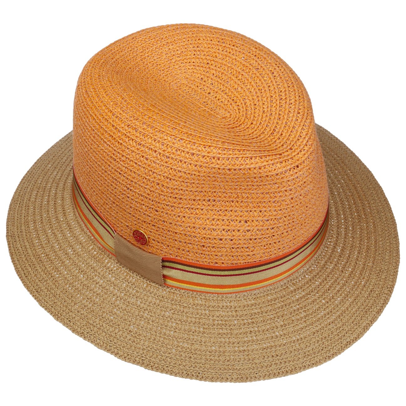 Stylish Mayser Nane Twotone Straw Hat for Women - Perfect for Travel, Beach, and Summer Outfits