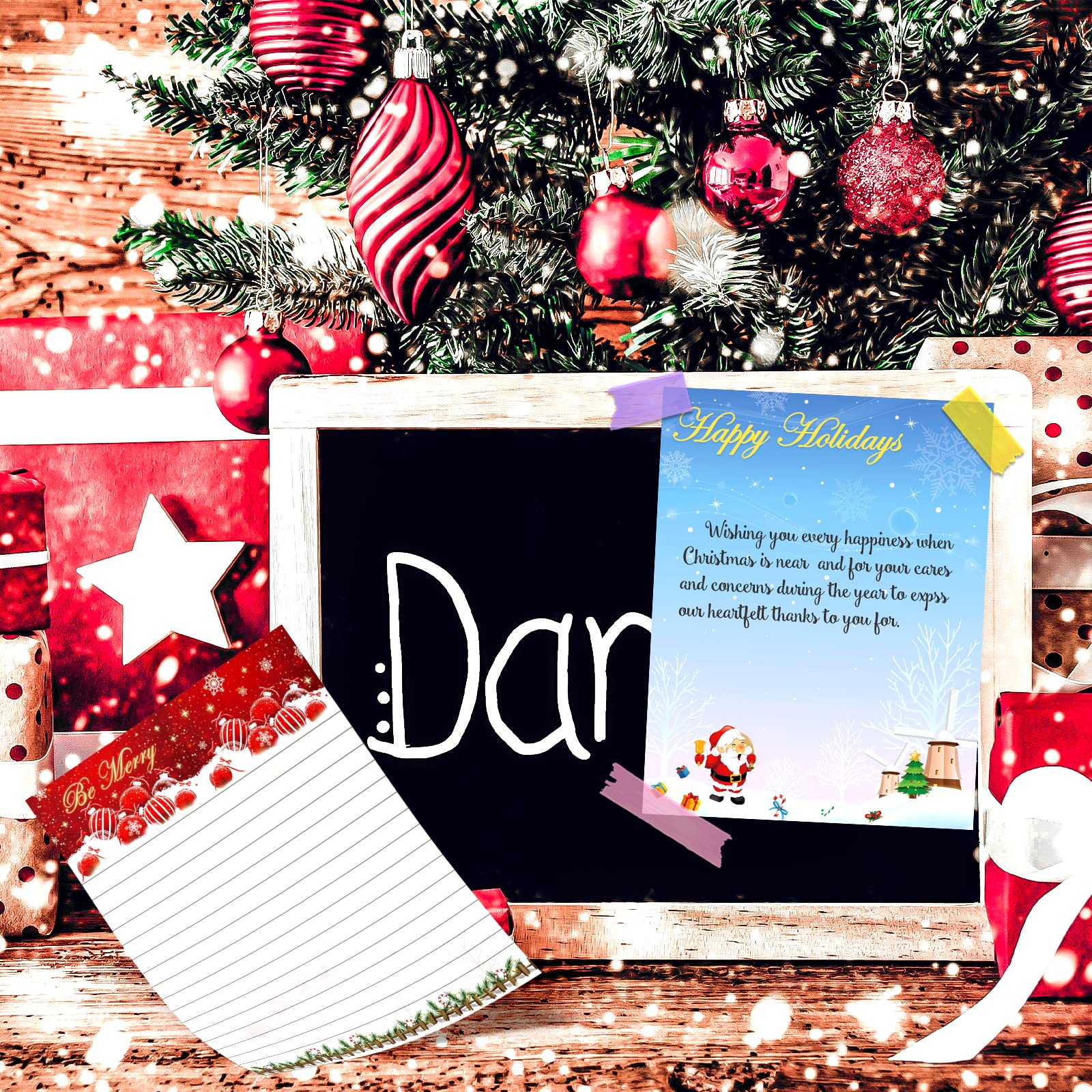 BelleAngle 4-Pack Funny Christmas Notepads - Double-Sided Printing Holiday Memo Pads for Office, School & Home - Perfect for Gift Exchanges, Secret Santa & Festive Note-Taking