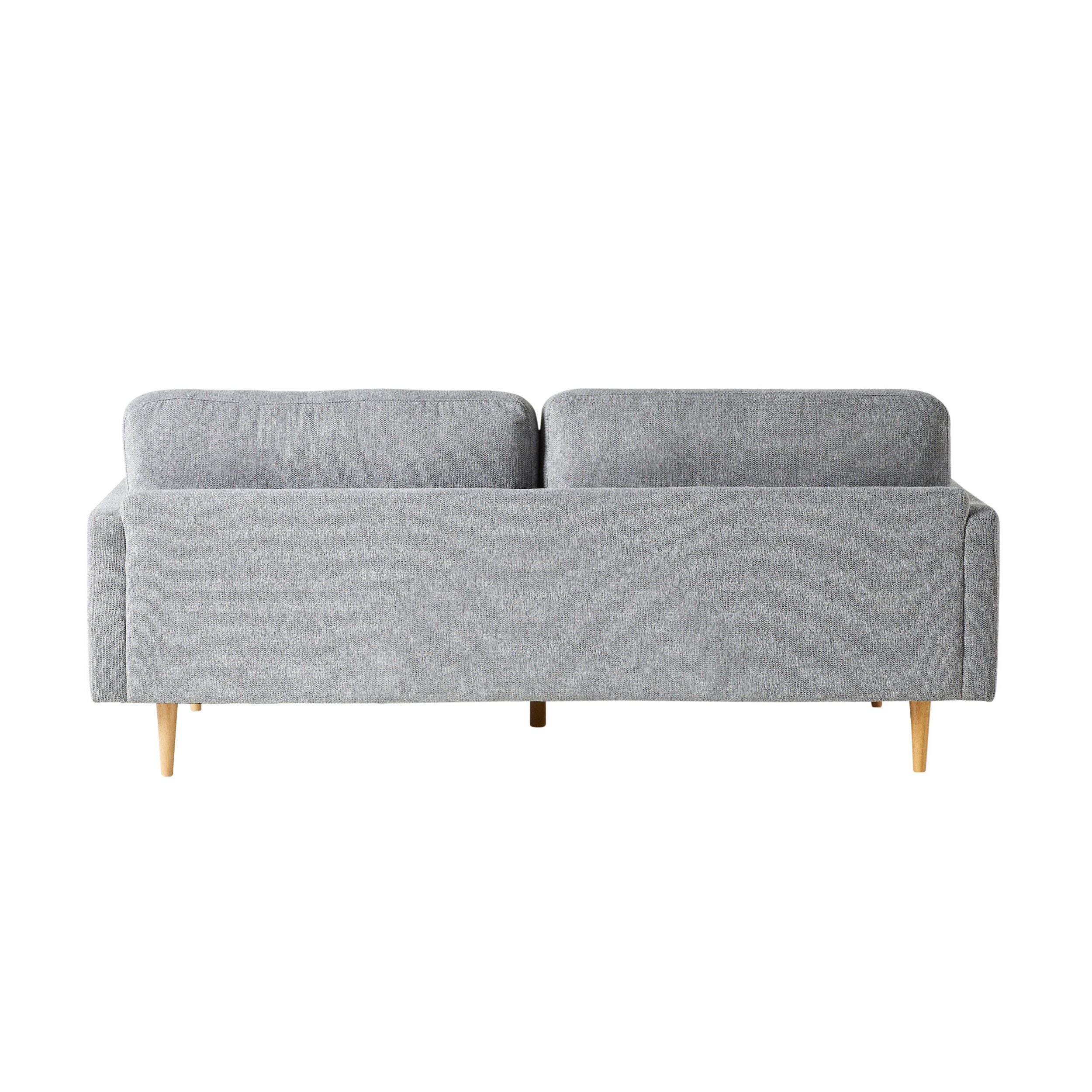 Boden 3-Seater Sofa - Sorrento Shadow Gray Fabric Couch for Living Room, Lounge & Apartment | Modern Comfortable Sectional Sofa for Home Decor
