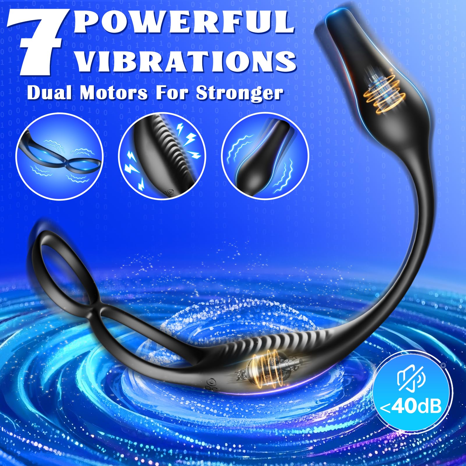 Premium Prostate Massager for Men - 7 Vibration Modes with APP & Remote Control, Powerful Stimulation for Enhanced Pleasure - Perfect for Couples Play & Solo Exploration