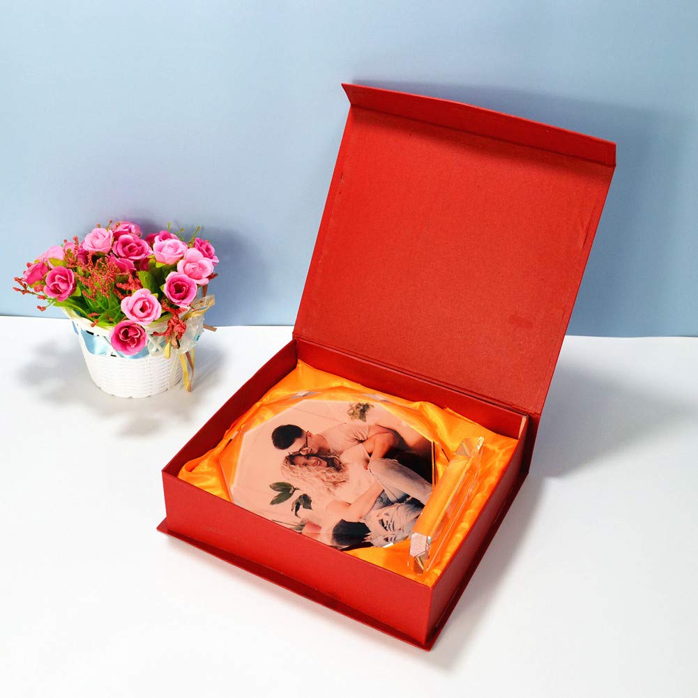 Personalized Crystal Glass Photo Frame - Custom Engraved Desktop Decor for Birthdays, Weddings, Anniversaries | Unique Gift for Wife, Husband, Couples, Girlfriend, Friends & Kids | Perfect for Home, Office & Special Occasions