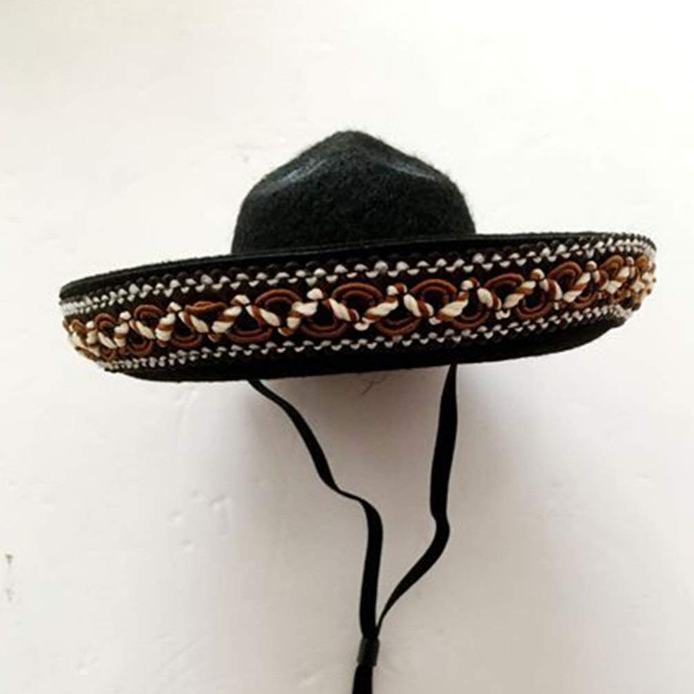 NUOBESTY Mini Straw Sombrero Hat for Dogs - Mexican Party Hat for Chihuahua, Puppy & Cat - Cinco de Mayo Pet Costume & Cosplay Accessory - Perfect for Mexican Fiesta, Halloween & Pet Photo Shoots