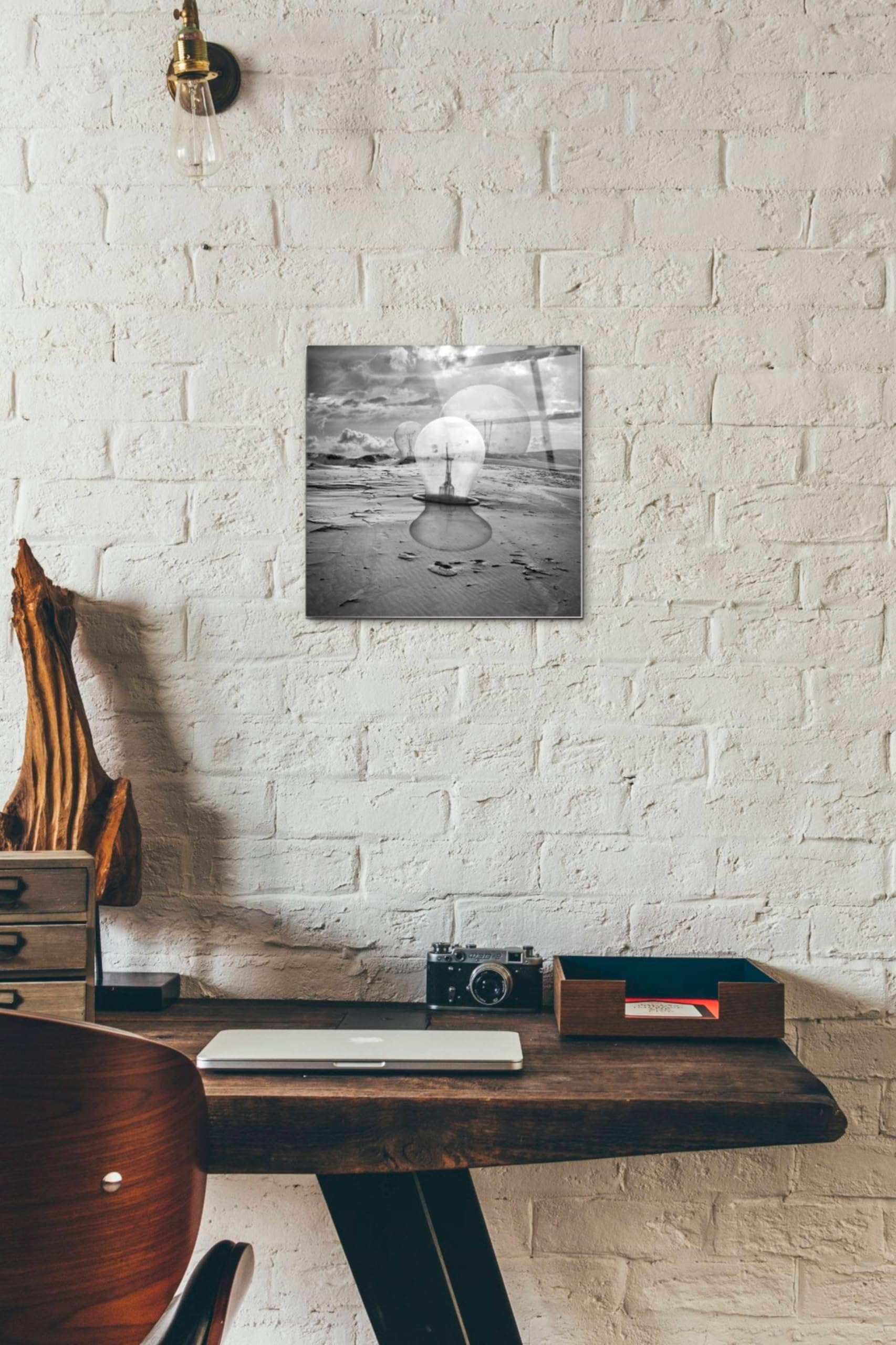 Epic Art 'Bulbs' by Dariusz Klimczak - 12x12 Inch Acrylic Glass Wall Decor - Modern Home & Office Artwork for Living Room, Bedroom or Gallery Display