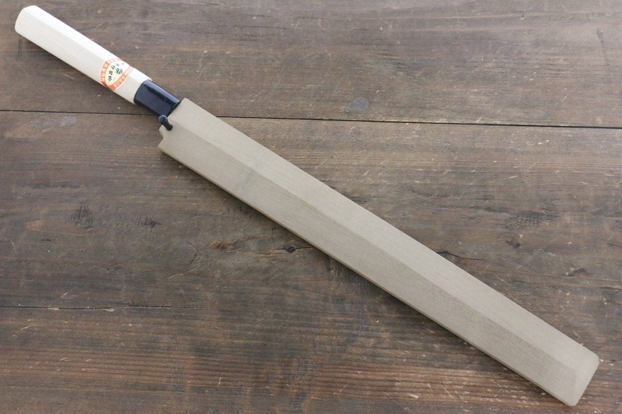 Premium Magnolia Saya Sheath for Takohiki Knife - Handcrafted Plywood Pin - Perfect for Japanese Kitchen, Sushi Preparation & Professional Chefs