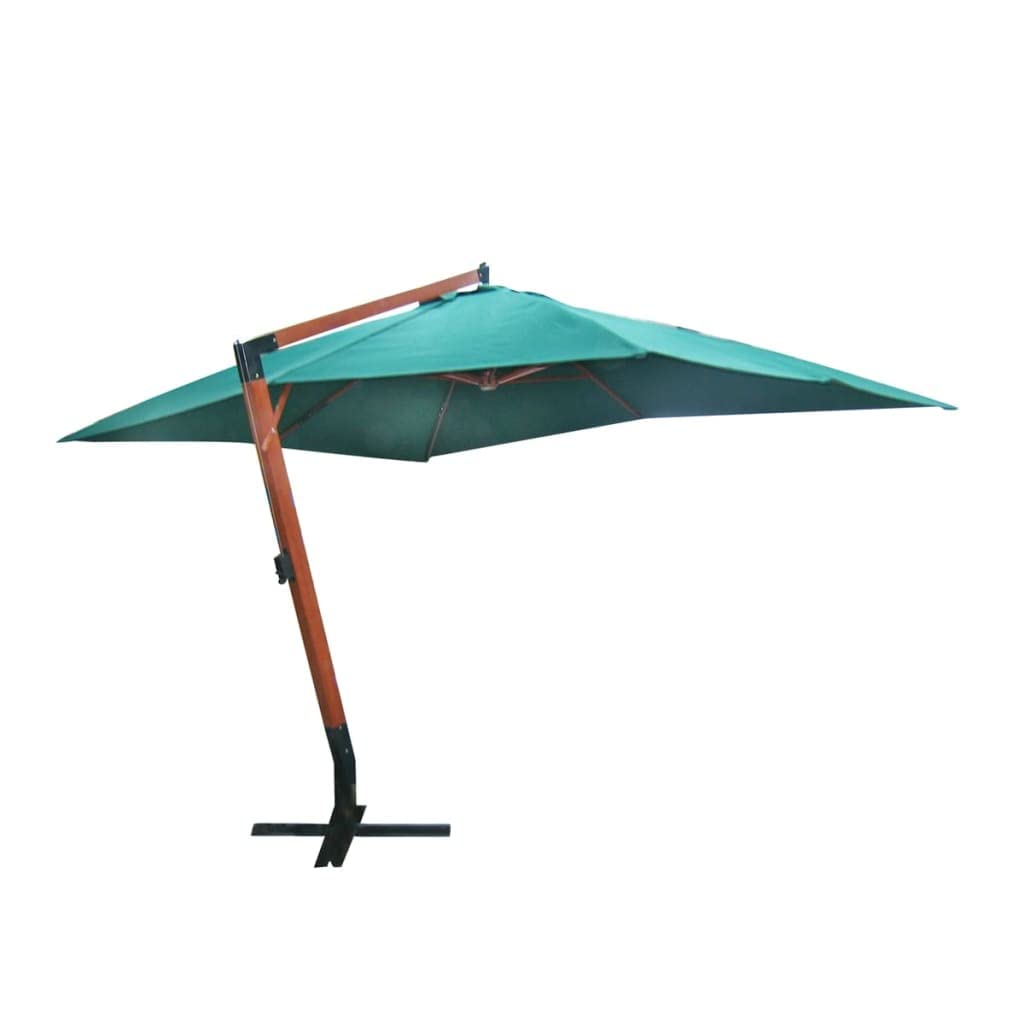 **Large Outdoor Patio Umbrella with Wooden Stand - 157.5