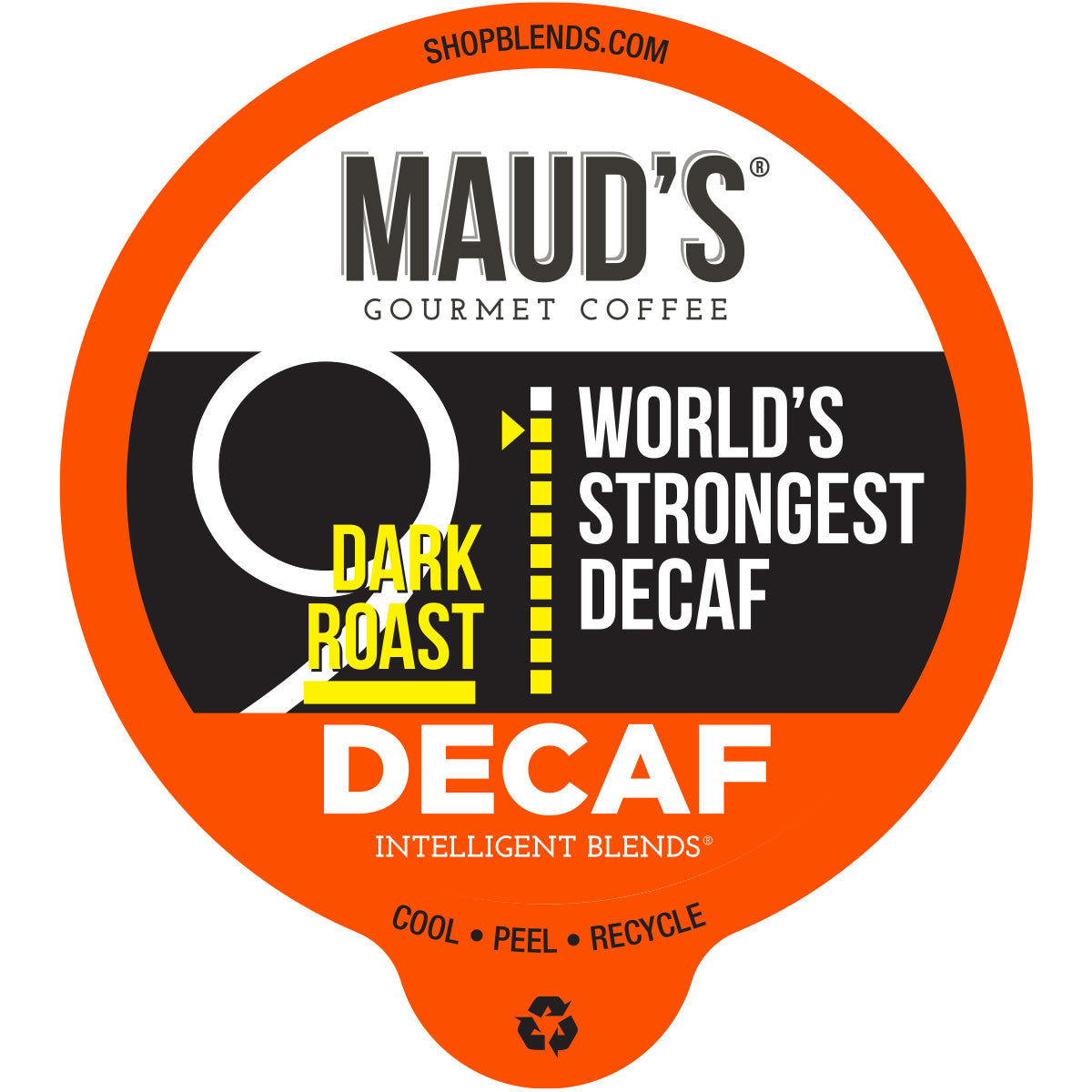 Maud's World's Strongest Decaf Dark Roast Coffee Pods - Premium Low Acid K-Cup Compatible Pods for Keurig Brewers | Perfect for Evening Relaxation & Sensitive Stomachs