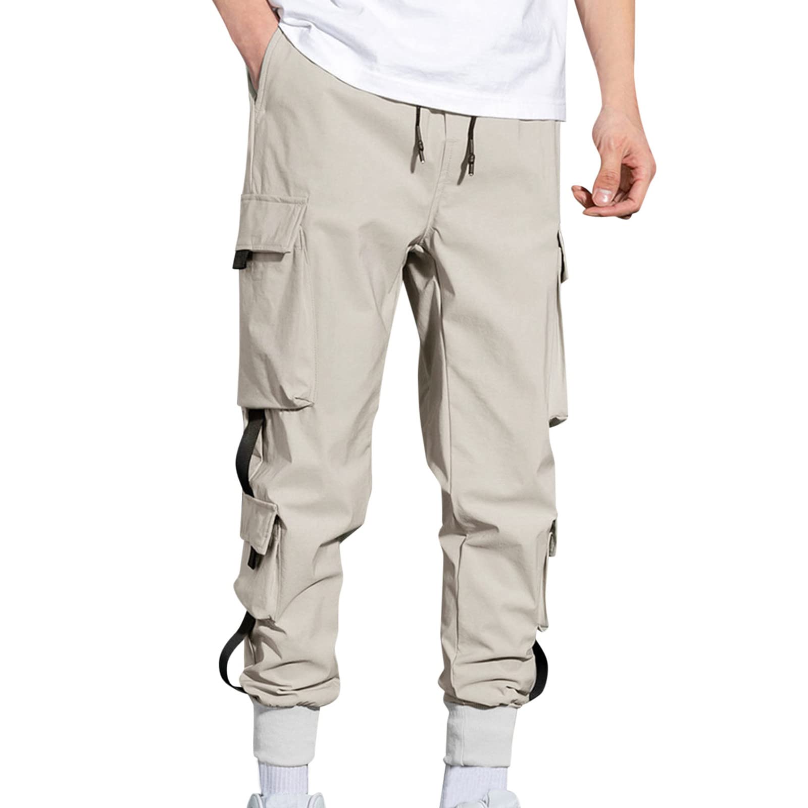 **Men's Cargo Work Pants - Loose Fit Casual Trousers for Sports & Outdoor Activities | Plus Size Harlem Nine Pants for Comfort & Utility**    *(Use for hiking, construction work, gym workouts, or everyday casual wear.)*