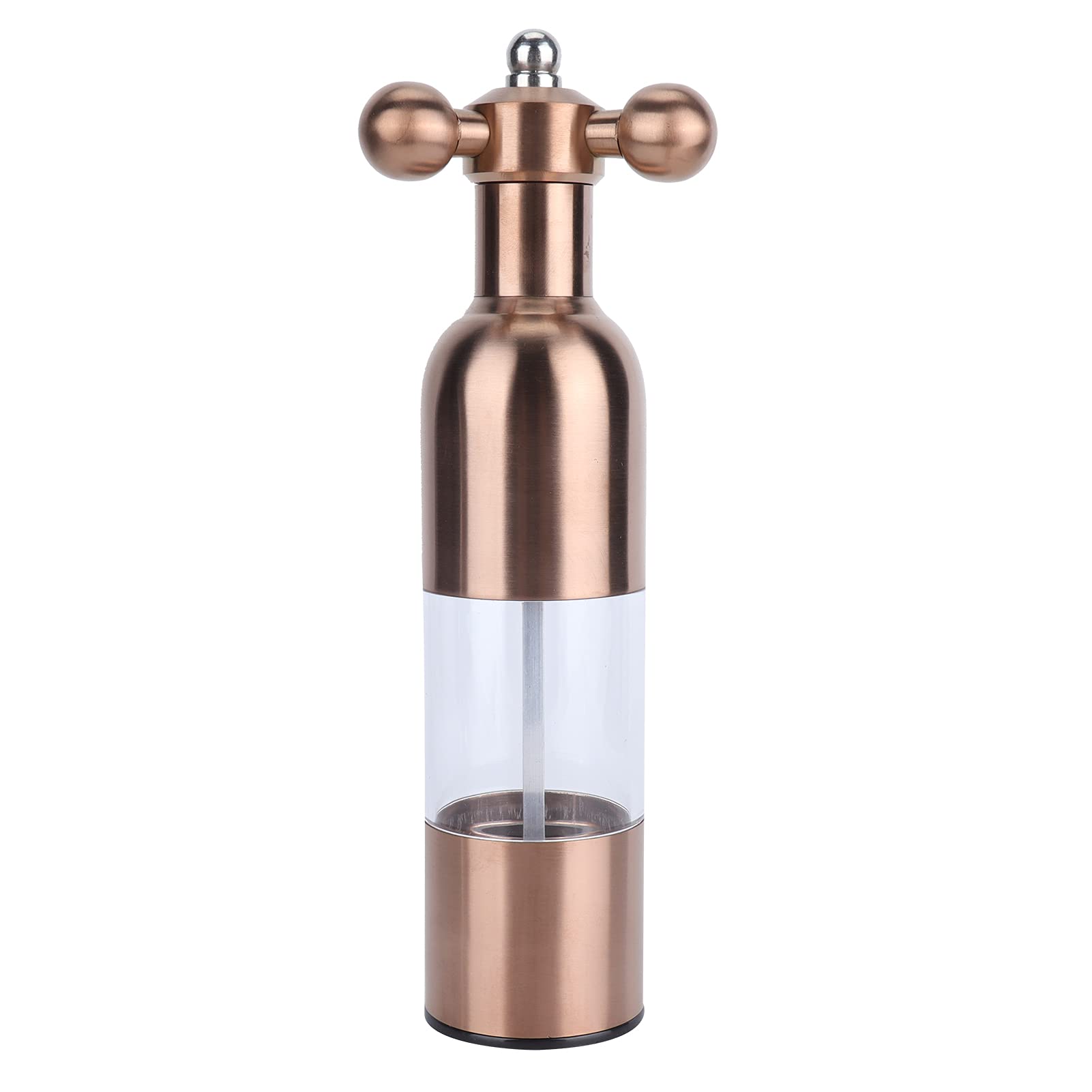 Premium Stainless Steel Manual Pepper Mill & Salt Grinder - 8.3x1.9in Faucet Valve Design, Easy to Clean - Rose Gold Large Size for Home Kitchen, Restaurants & Gourmet Cooking