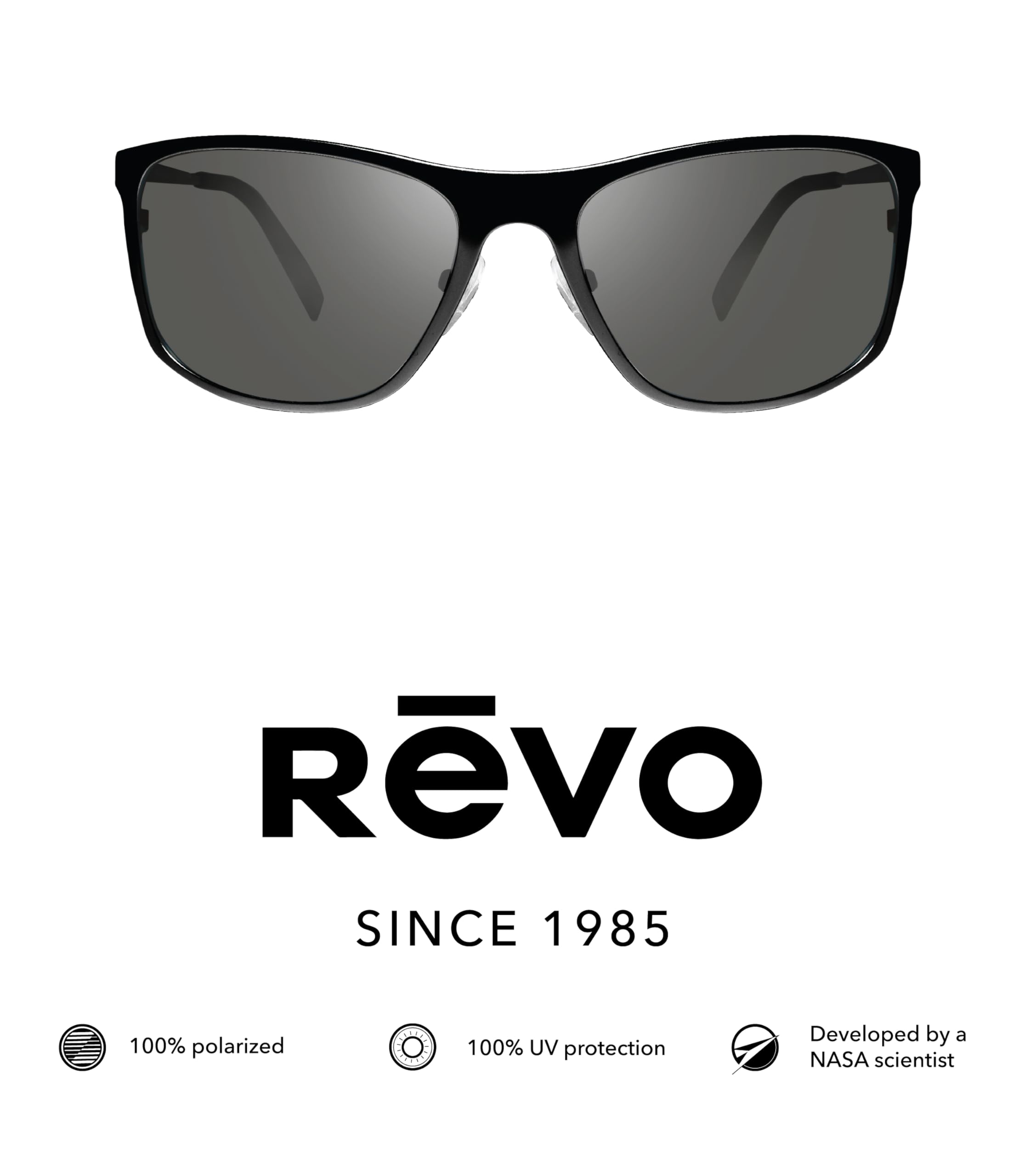 Revo Meridian Polarized Sunglasses - Titanium Wraparound Frame for Men & Women - UV Protection for Driving, Running, Outdoor Sports & Travel
