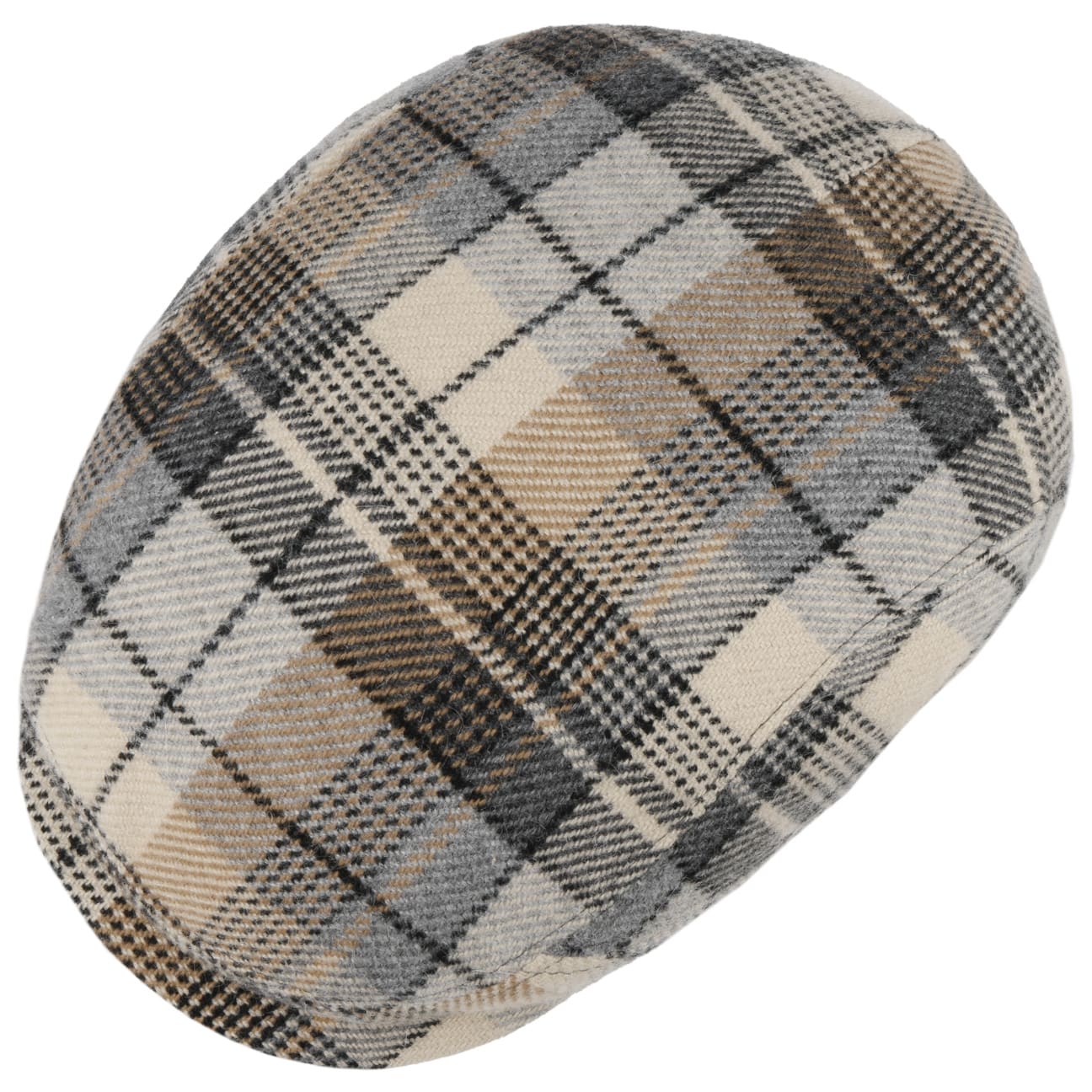 Stetson Alpaca Wool Check Driver Flat Cap - Warm & Stylish Men's Hat for Outdoor Activities, Driving, and Winter Fashion
