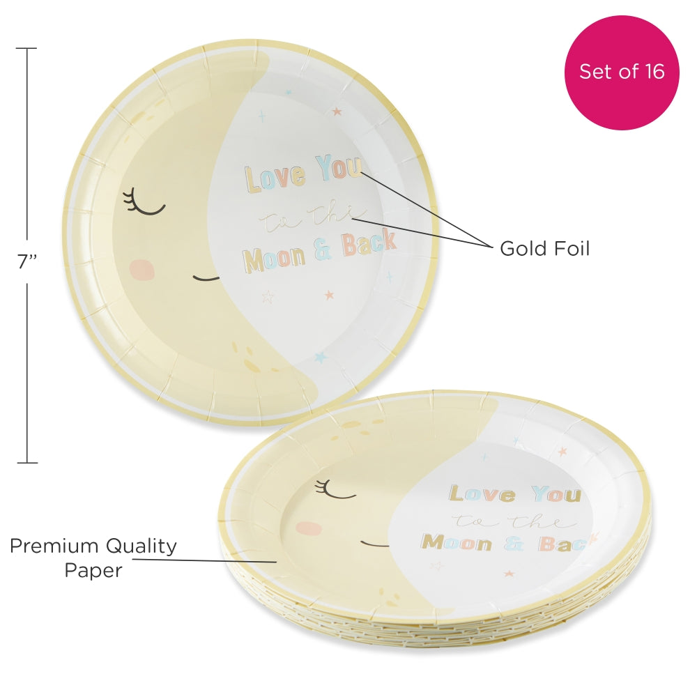 Twinkle Twinkle 78-Piece Party Tableware Set for 16 Guests - Disposable Plates, Cups & Cutlery for Birthday, Baby Shower & Wedding Celebrations