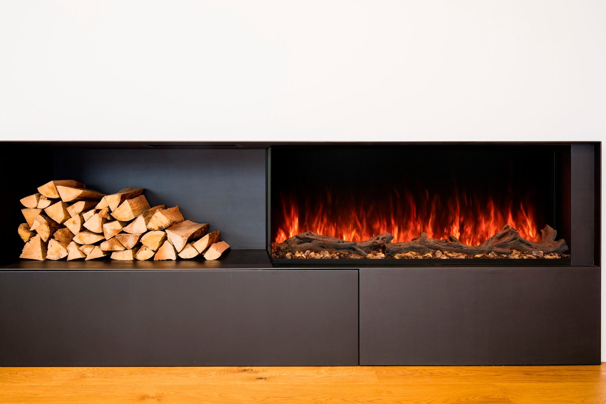 Modern Flames Landscape Pro Multi 56-Inch 3-Sided/2-Sided Built-In Electric Fireplace - Perfect for Living Rooms, Bedrooms & Home Theater Spaces