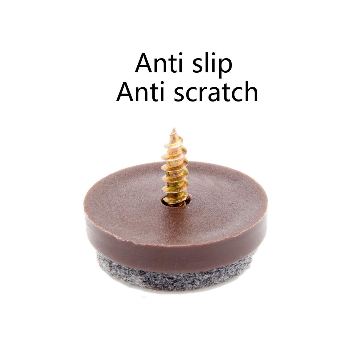 ULIFESTAR Non-Slip Screw-On Felt Furniture Pads - 20 Pack Chair Leg Floor Protectors for Hardwood, Carpet & Tile Floors | Prevents Scratches & Noise | Ideal for Dining Chairs, Office Furniture & Home Decor