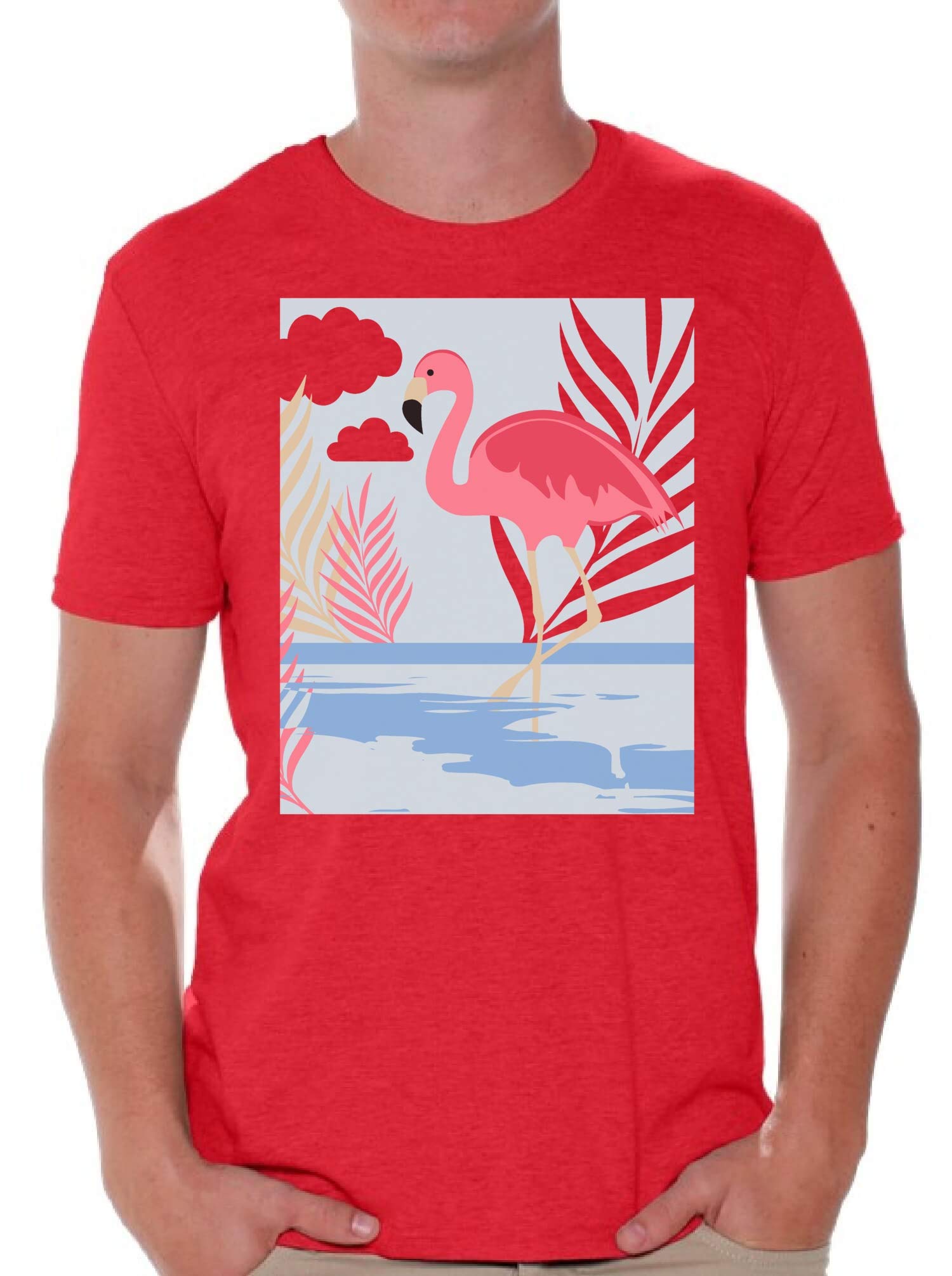 Awkward Styles Men's Pink Beach Party T-Shirt - Summer Casual Short Sleeve Tee for Outdoor Activities, Vacations & Pool Parties