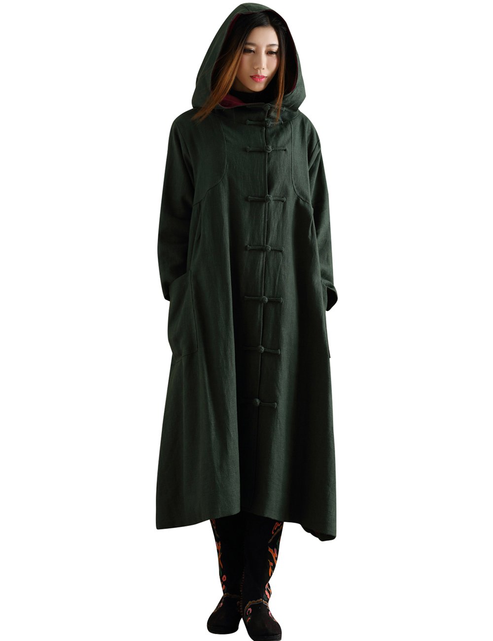 Women's Warm Witch Coat - Long Hooded Trench Coat for Halloween Costume & Winter Fashion | Perfect for Cosplay, Gothic Style & Cold Weather Outfits