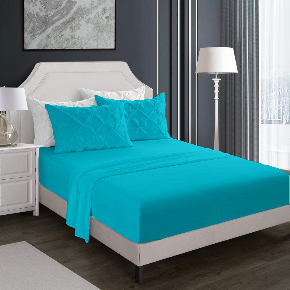 Luxury 1000 Thread Count 4-Piece Twin Sheet Set - 100% Egyptian Cotton, 39x75 Inches, Deep Pocket Fitted Sheet (Up to 24