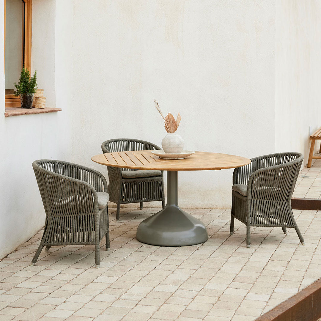 Premium Glaze Outdoor Dining Table Set - Weather-Resistant Patio Furniture for Backyard, Garden & Poolside Dining | Perfect for Outdoor Entertaining & Al Fresco Meals
