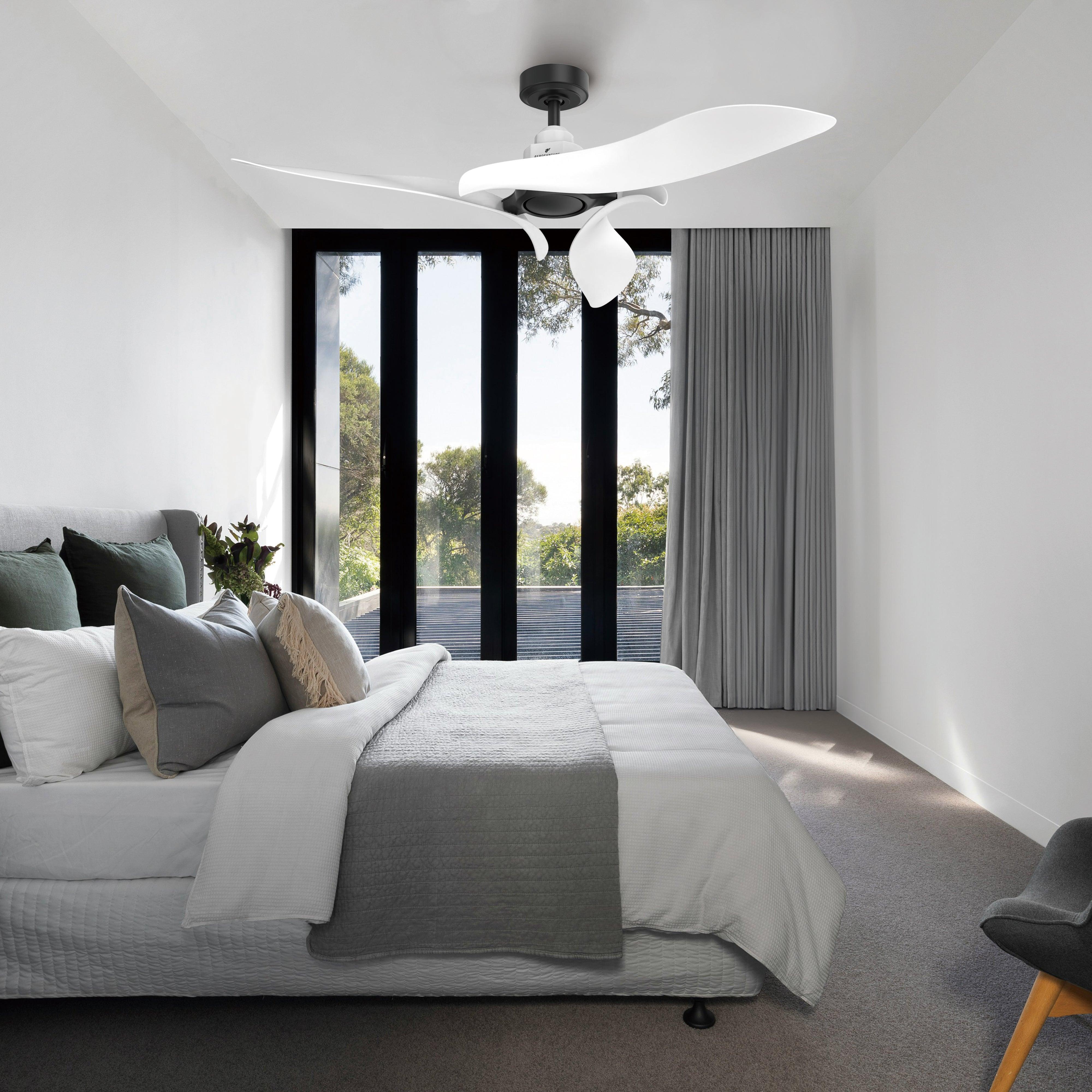 54 DC Motor 6 Speed Black Ceiling Fan - Energy Efficient Quiet Operation for Bedroom, Living Room & Office