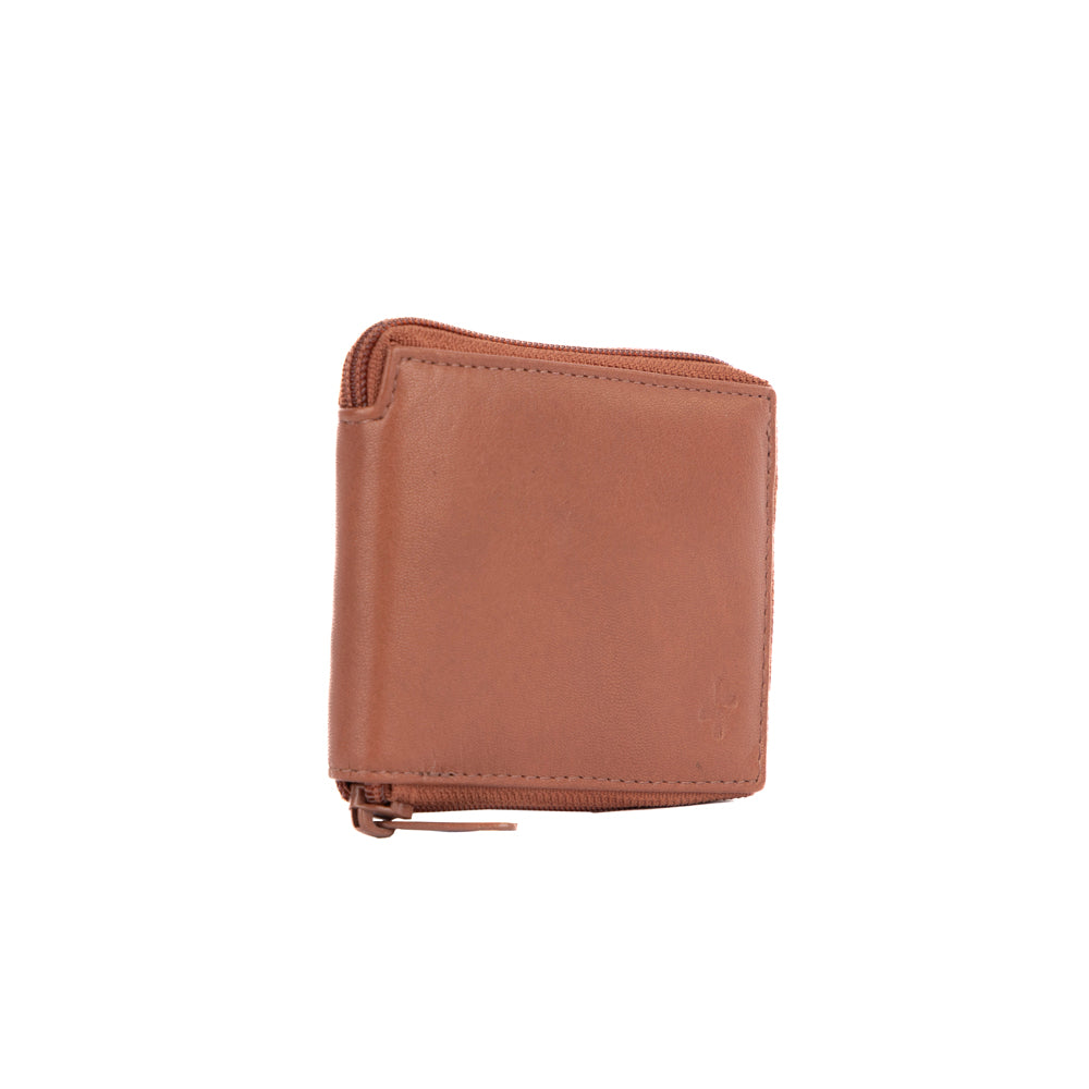 Tracker Core RFID Leather Zip Around Wallet - Secure & Stylish RFID Blocking Wallet for Men & Women - Perfect for Travel, Business & Everyday Use