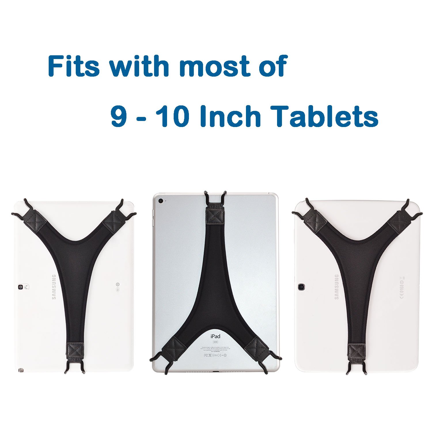 TFY Security Tablet Hand Strap Holder - Ergonomic Finger Grip for iPad Air, iPad Pro 9.7