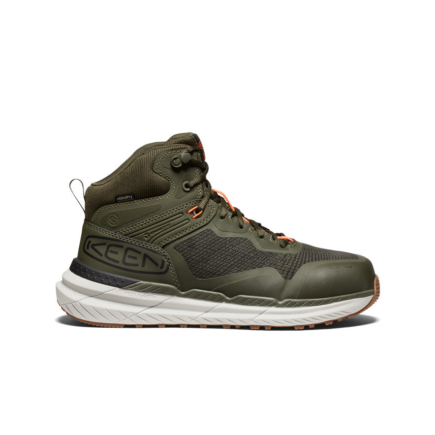 Men's Waterproof Work Boots with Carbon Toe - Synchro Safety Shoes for Construction & Outdoor Work | Forest Night/Gum | Ideal for Hiking, Hunting & Heavy Duty Jobs