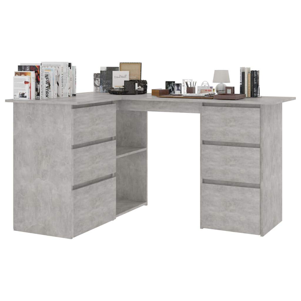 Industrial Style Home Office Desk with Drawers - 57.1