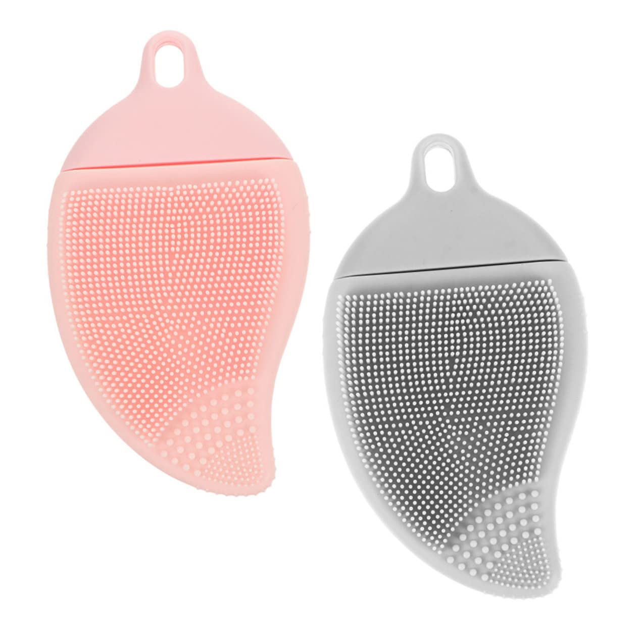 FRCOLOR 2-Pack Silicone Face Brush for Kids - Gentle Nose Cleaner & Facial Cleansing Pad - Soft Skin Exfoliator & Face Scrubber for Daily Skincare Routine - Perfect for Sensitive Skin & Baby Bath Time