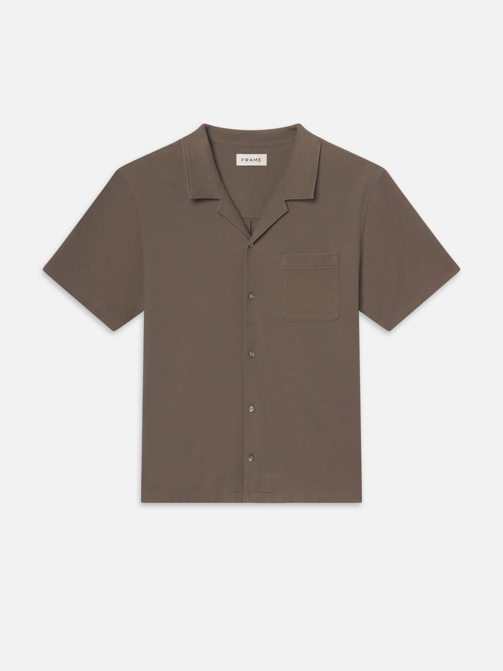 Stylish Jacquard Short Sleeve Relaxed Shirt for Men - Dark Sage Green | Comfortable Casual Wear for Summer Outings & Beach Vacations