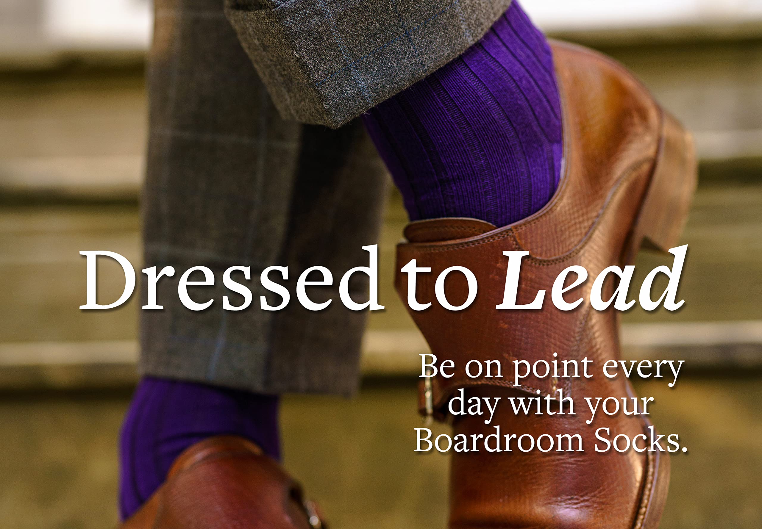 Premium Cotton Dress Socks for Men - Knee High Over The Calf Formal Socks - Breathable Business & Wedding Socks by Boardroom Socks - Perfect for Office, Suits & Special Occasions