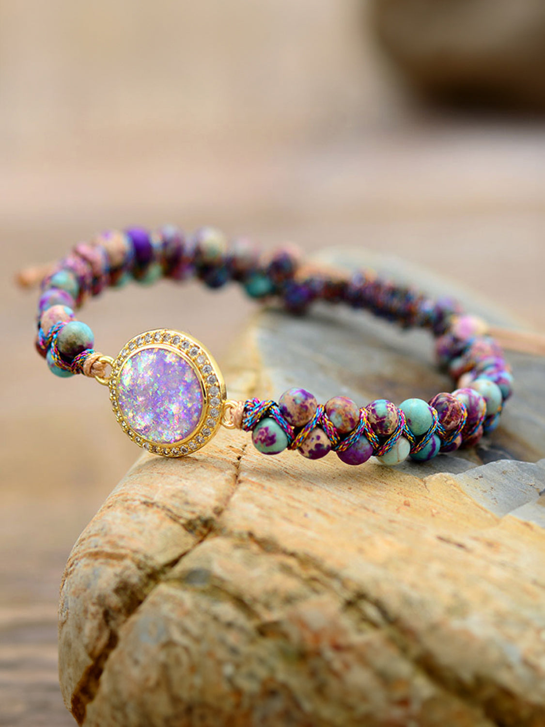 Imperial Jasper Beaded Bracelet - Natural Stone Healing Jewelry for Women, Men | Spiritual Protection, Stress Relief | Perfect for Meditation, Yoga & Everyday Wear