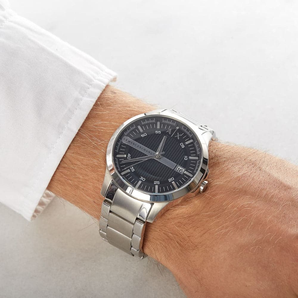 ARMANI EXCHANGE AX2103 Men's Analog Quartz Watch - Stainless Steel Case, Grey Dial, Water Resistant - Perfect for Business, Casual Wear & Gift Giving