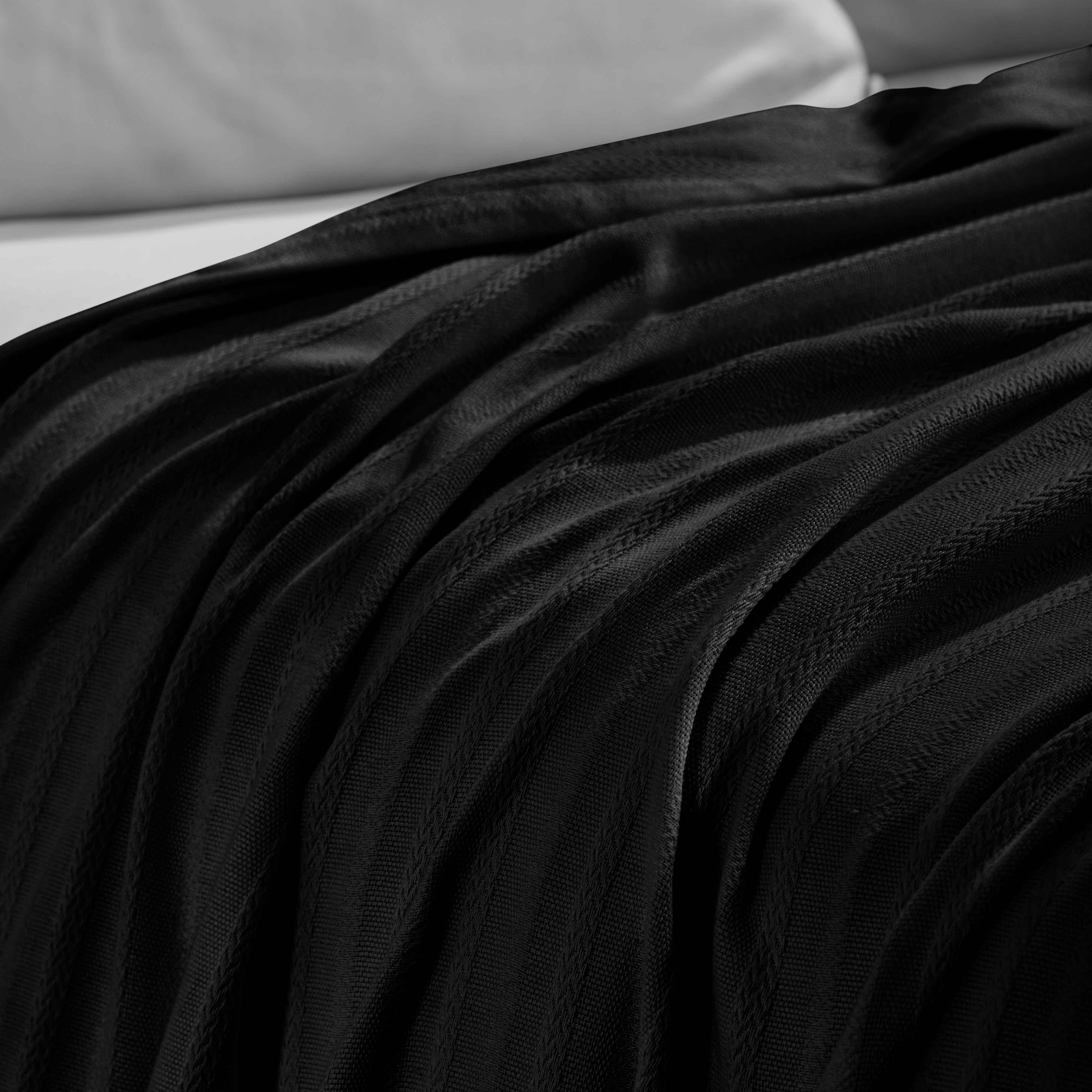 Soft Clara Cotton Textured Striped Lightweight Woven Blanket - Perfect for Sofa, Bed & Outdoor Picnics