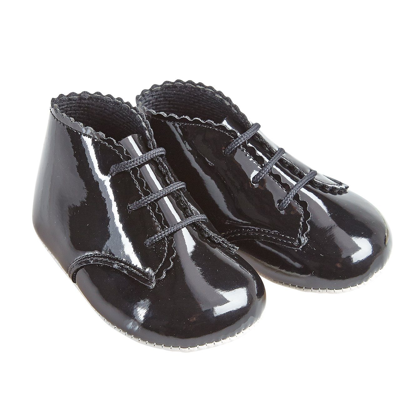 Black Patent Leather Soft Sole Booties for Women - Comfortable & Stylish Slip-On Shoes for Casual Wear, Office, and Evening Outfits