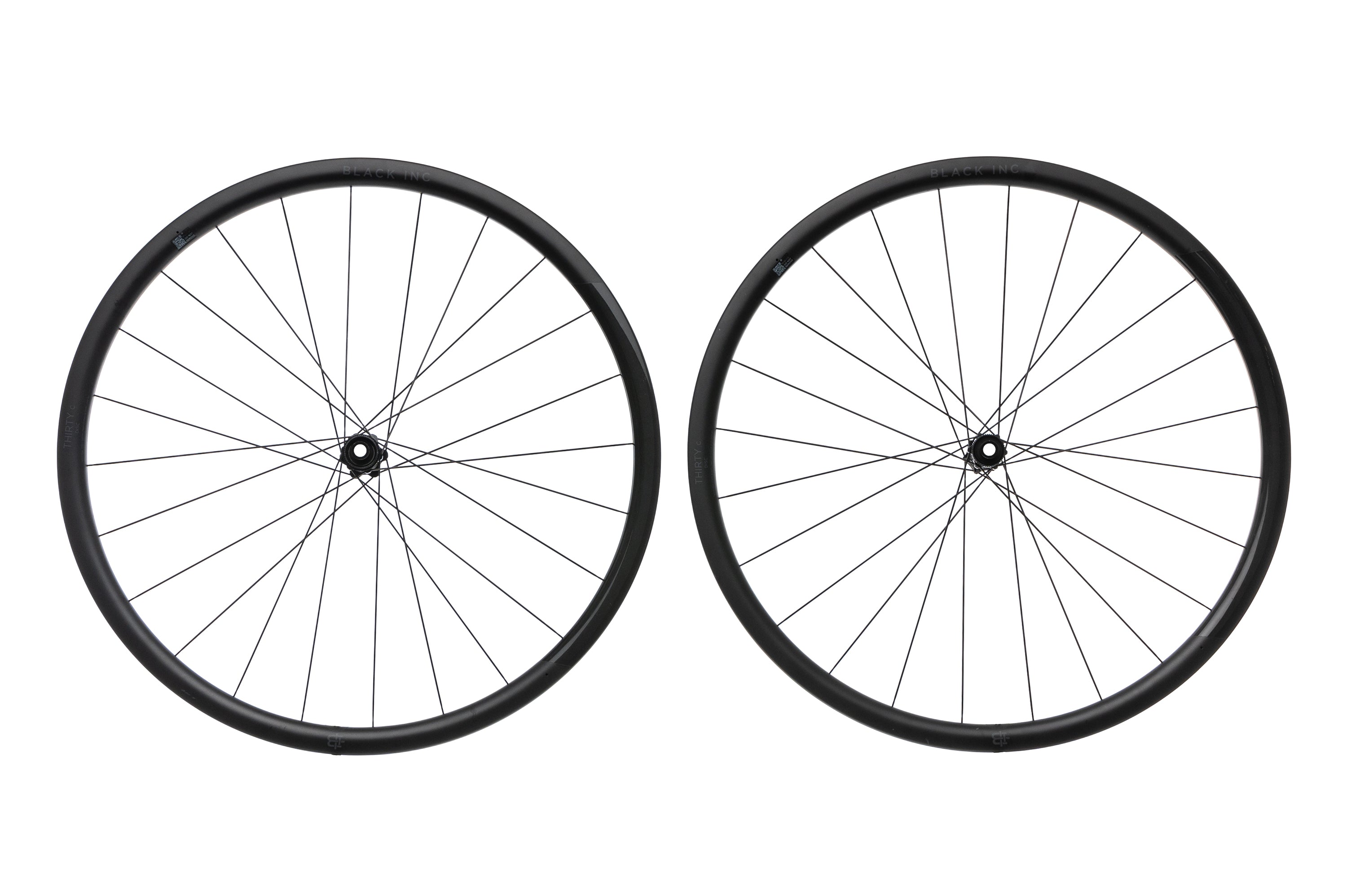 Black Inc THIRTY Disc Carbon Clincher 700c Wheelset - Lightweight Carbon Road Bike Wheels for Racing & Performance Cycling - Perfect for Road Bikes, Triathlons & Competitive Cycling