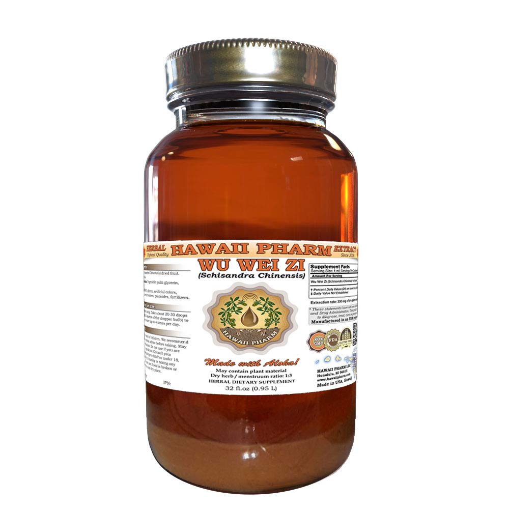 Organic Schisandra Chinensis (Wu Wei Zi) Tincture - 32oz Dried Fruit Liquid Extract | Herbal Supplement for Stress Relief & Liver Support | Perfect for Tea, Smoothies & Wellness Routines
