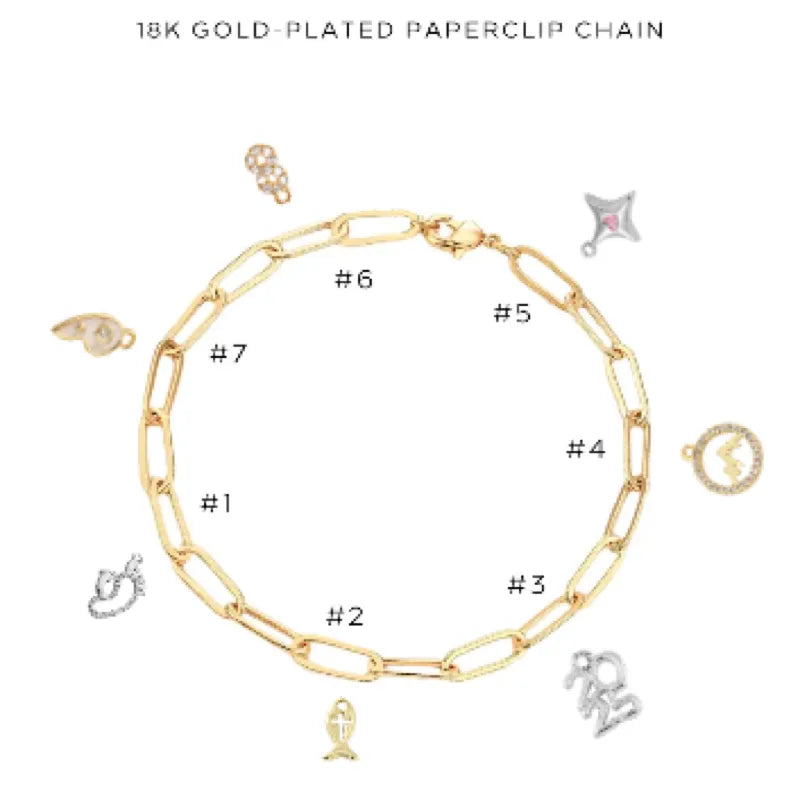 Elegant Charm Bracelet with Assorted Charms - Perfect for Gifts, Parties & Everyday Wear | $46.00