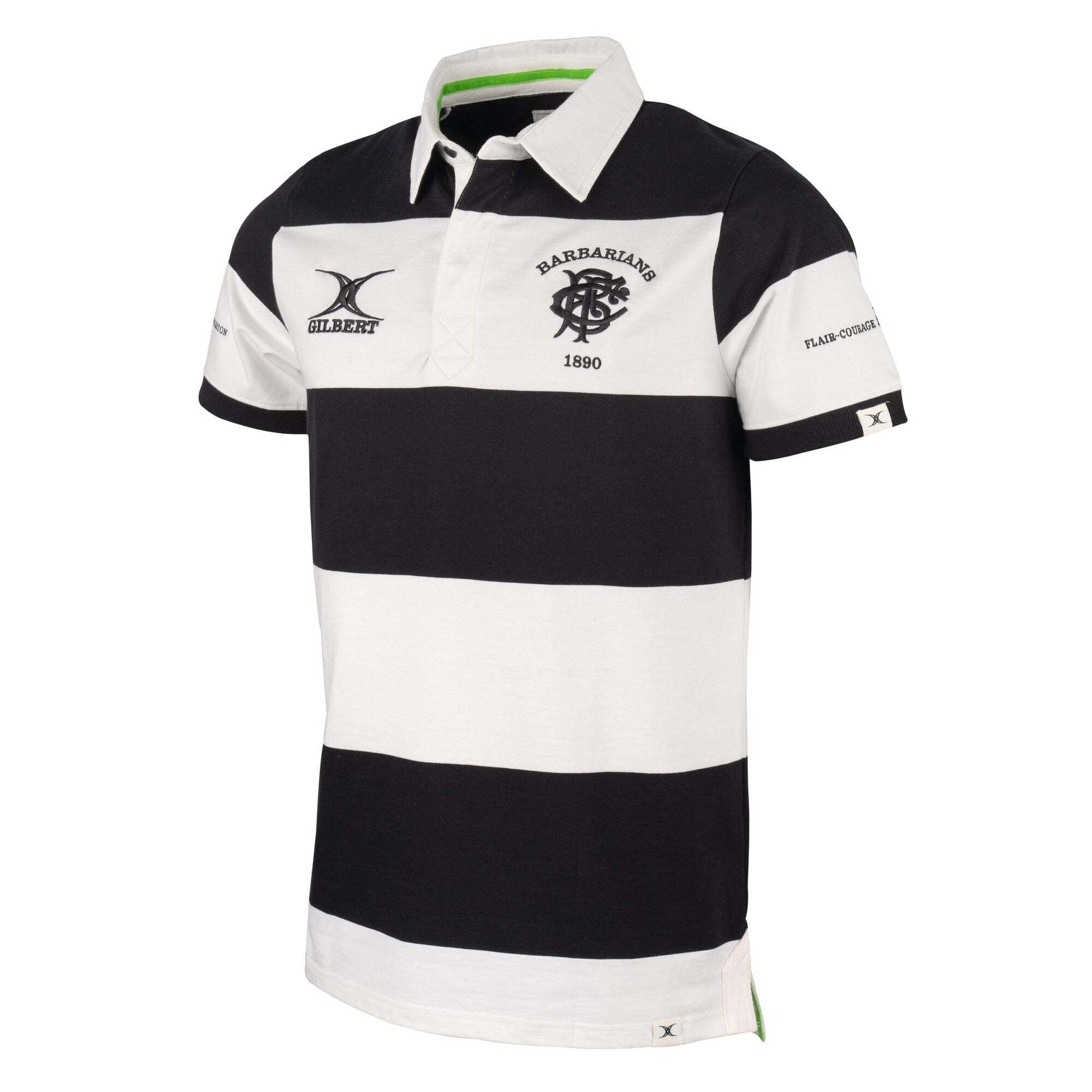 Barbarian Heritage Short Sleeve Rugby Jersey - Vintage Style Rugby Shirt for Men - Breathable Sports Jersey for Rugby, Football & Casual Wear