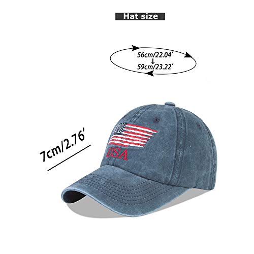 American Flag Baseball Cap for Men & Women - Adjustable USA Patriotic Trucker Snapback Hat for Outdoor Activities, Sports & Casual Wear