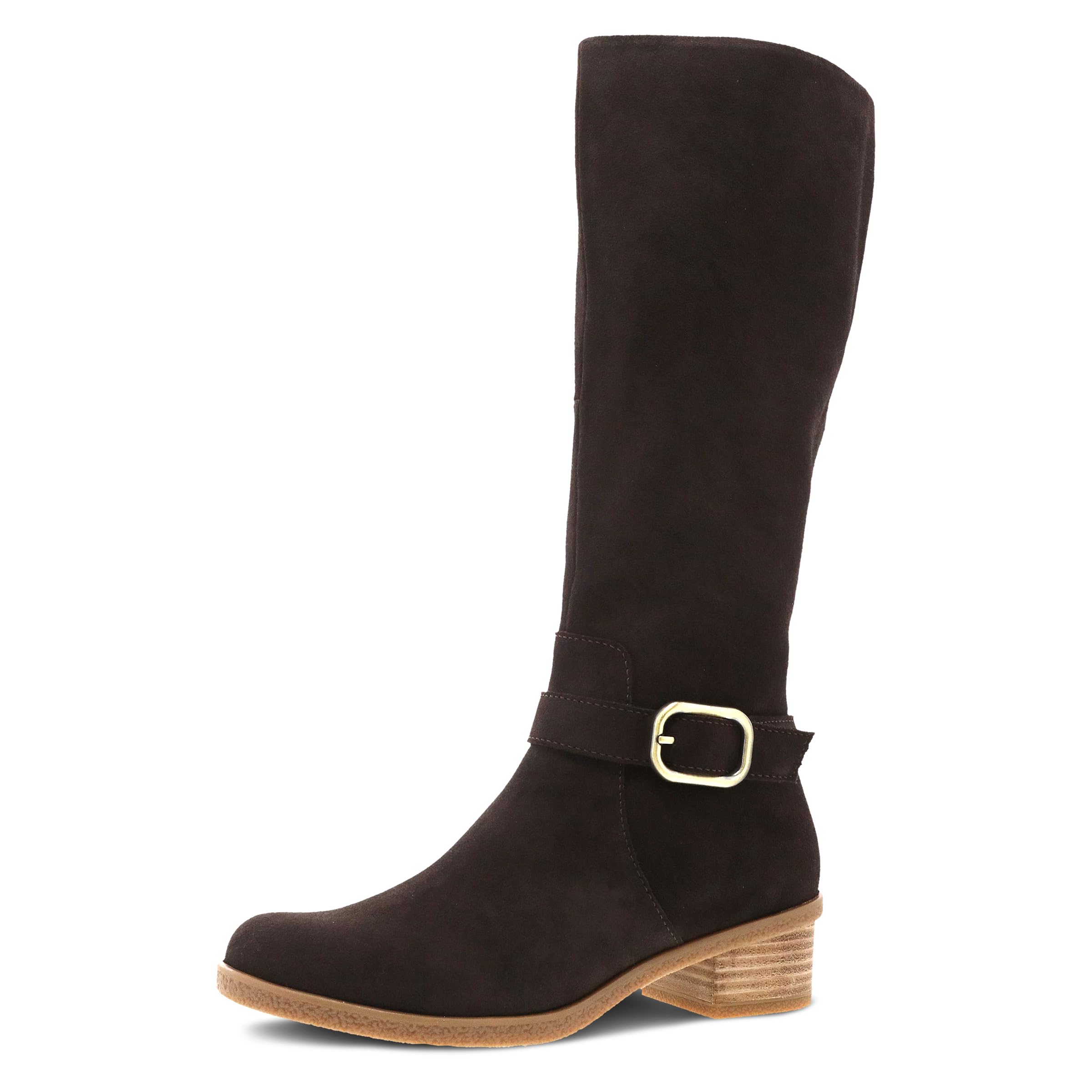 Dansko Dalinda Women's Waterproof Leather Tall Boots - Fashionable Rubber Outsole & Stacked Heel for All-Weather Wear | Perfect for Work, Outdoor Adventures & Winter Fashion